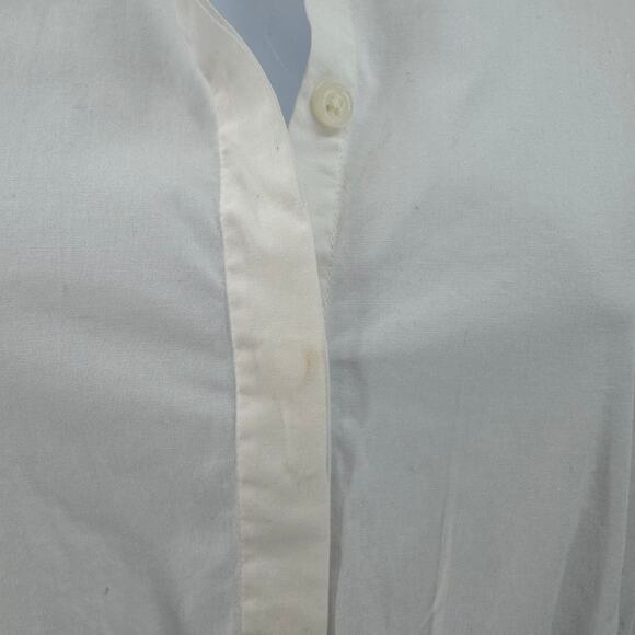 J. Crew White Collared Short-Sleeve Tie-Waist Dress Womens Size 12 Button Front - Picture 13 of 13